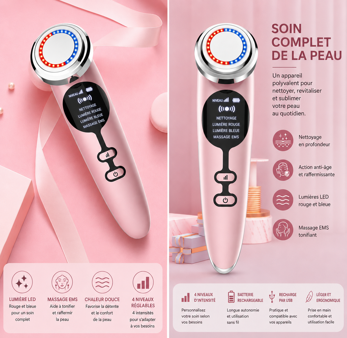 SÉRÉLYA Glow Sculpt™ – Appareil de Massage Visage