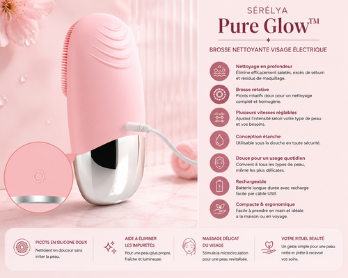 SÉRÉLYA Pure Glow™ – Brosse Nettoyante Visage