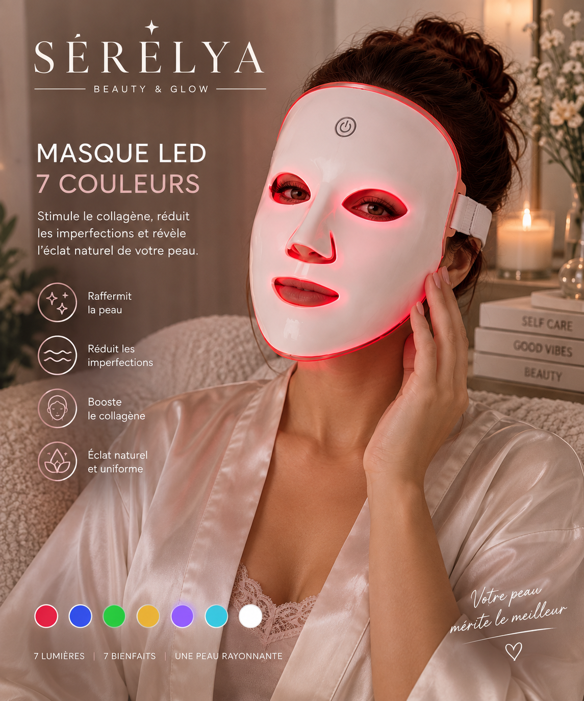 SÉRÉLYA Glow Mask™ – Masque LED Visage