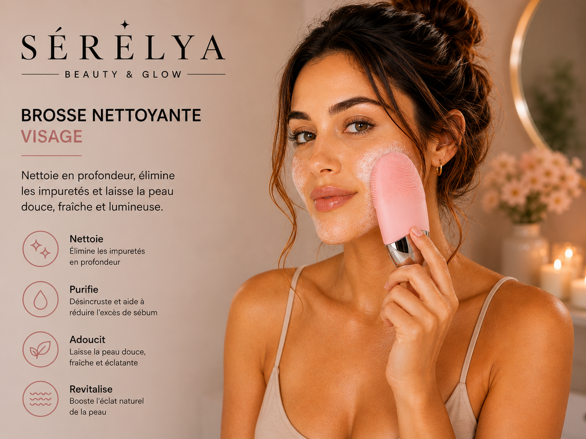 SÉRÉLYA Pure Glow™ – Brosse Nettoyante Visage